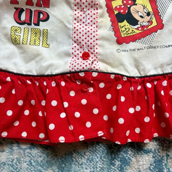 VINTAGE 1984 Disney Babies Minnie Mouse Pin Up Girl Shirt Costume Newborn-6M - Picture 4 of 8